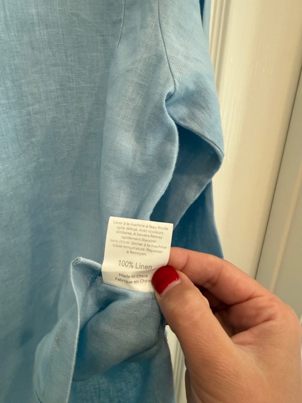 Lintico shawl collar linen blouse - Picture 7 of 9